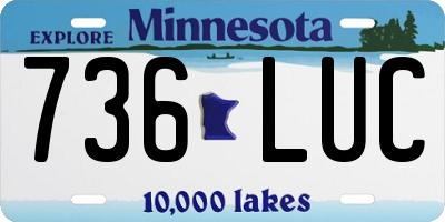 MN license plate 736LUC