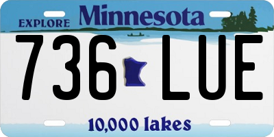 MN license plate 736LUE