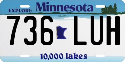 MN license plate 736LUH