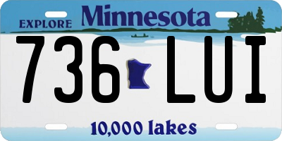 MN license plate 736LUI