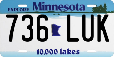 MN license plate 736LUK
