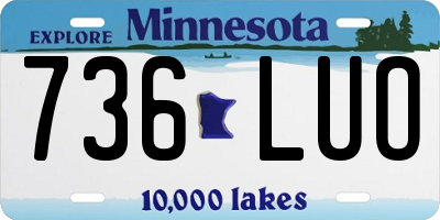 MN license plate 736LUO