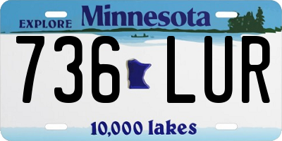 MN license plate 736LUR