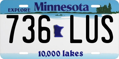 MN license plate 736LUS
