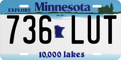 MN license plate 736LUT