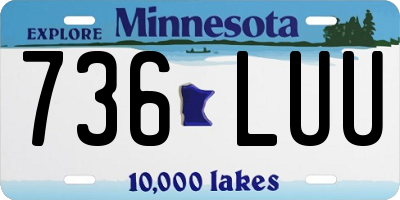 MN license plate 736LUU