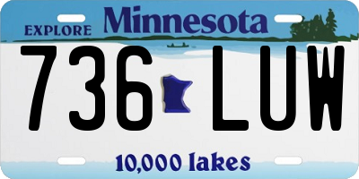 MN license plate 736LUW