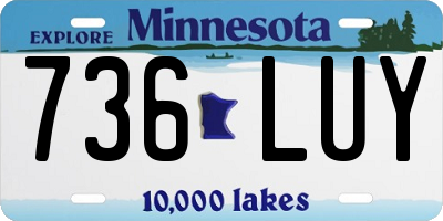 MN license plate 736LUY