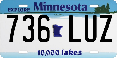 MN license plate 736LUZ