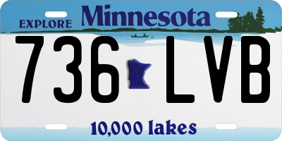 MN license plate 736LVB
