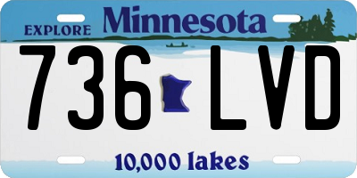 MN license plate 736LVD