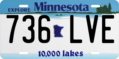 MN license plate 736LVE
