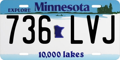 MN license plate 736LVJ