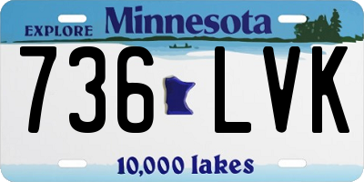 MN license plate 736LVK
