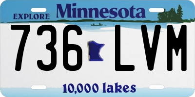 MN license plate 736LVM