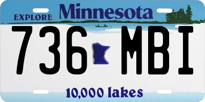 MN license plate 736MBI