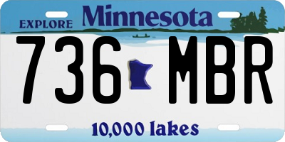 MN license plate 736MBR