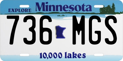MN license plate 736MGS
