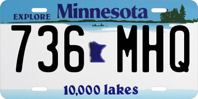 MN license plate 736MHQ