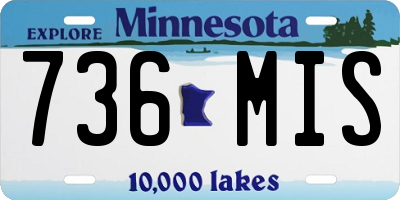 MN license plate 736MIS