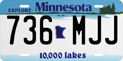 MN license plate 736MJJ