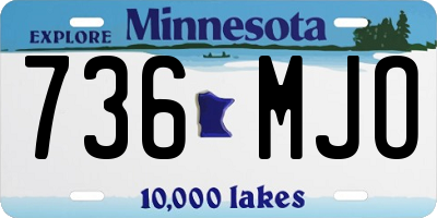 MN license plate 736MJO