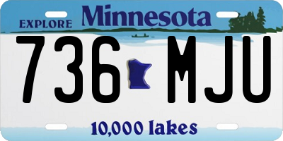 MN license plate 736MJU