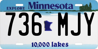 MN license plate 736MJY
