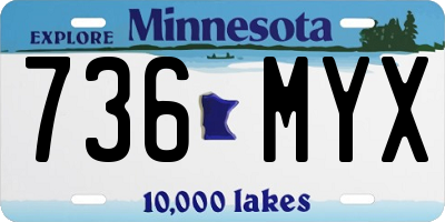 MN license plate 736MYX