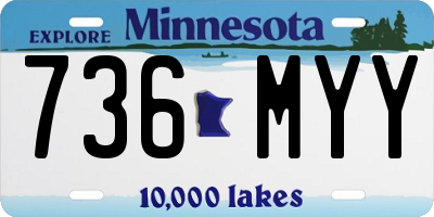 MN license plate 736MYY