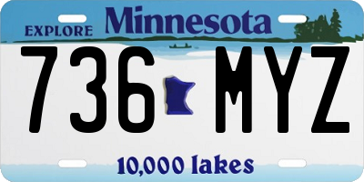 MN license plate 736MYZ