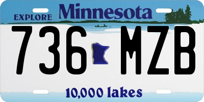 MN license plate 736MZB