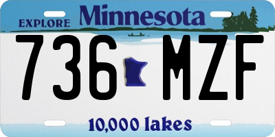 MN license plate 736MZF