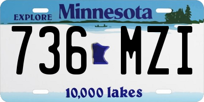 MN license plate 736MZI