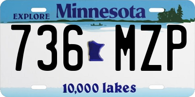 MN license plate 736MZP