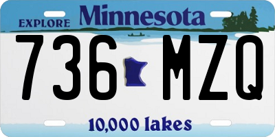MN license plate 736MZQ