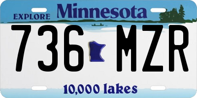 MN license plate 736MZR