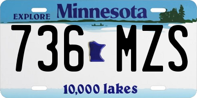MN license plate 736MZS
