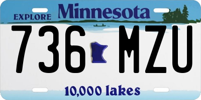 MN license plate 736MZU