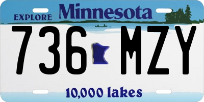 MN license plate 736MZY