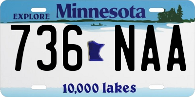 MN license plate 736NAA