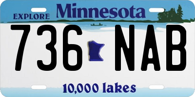 MN license plate 736NAB