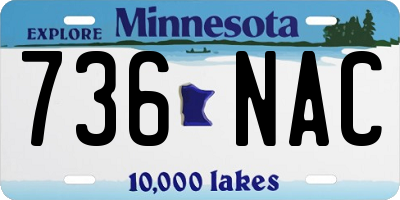 MN license plate 736NAC