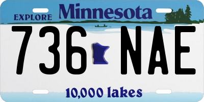 MN license plate 736NAE
