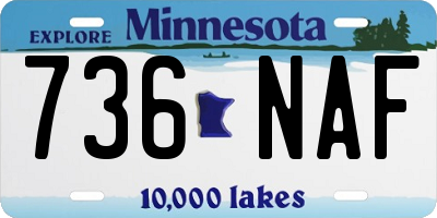 MN license plate 736NAF