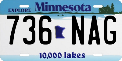 MN license plate 736NAG
