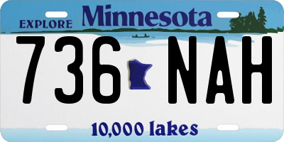 MN license plate 736NAH