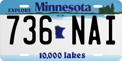 MN license plate 736NAI