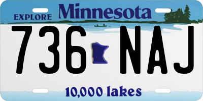 MN license plate 736NAJ