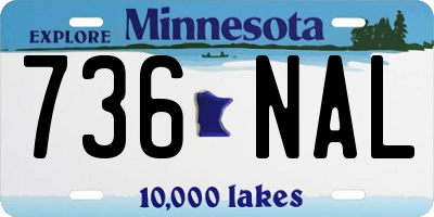 MN license plate 736NAL